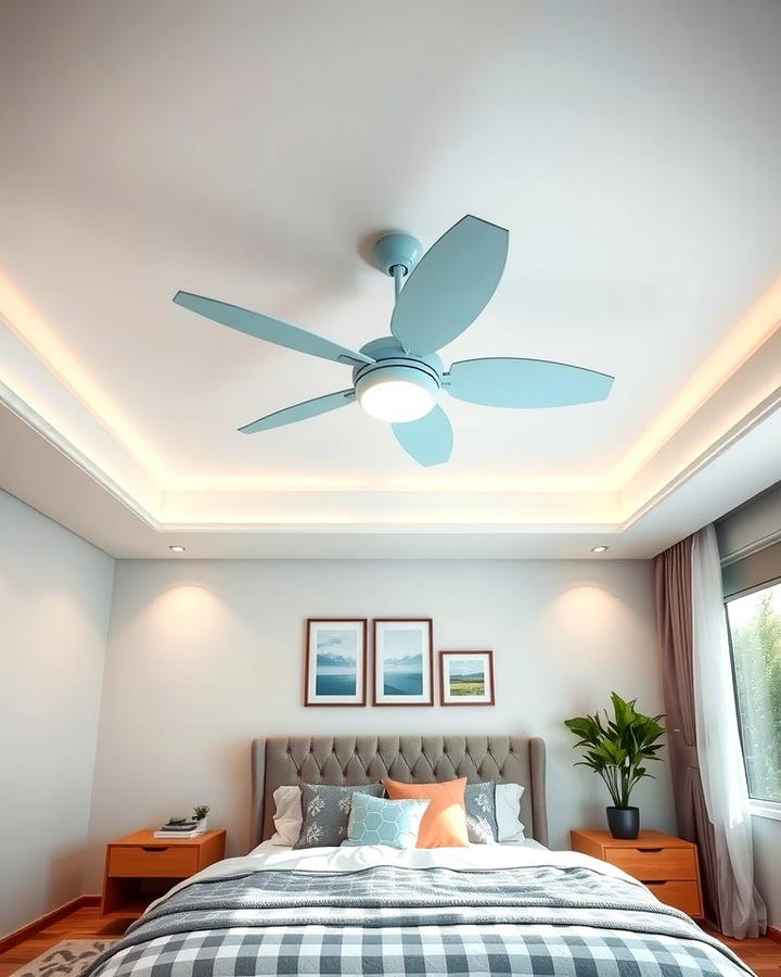 Light Blue Ceiling Fan