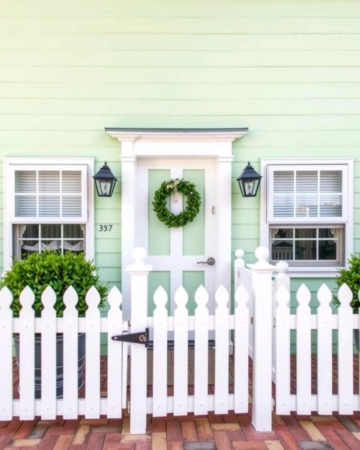 Light Green with White Picket Fences