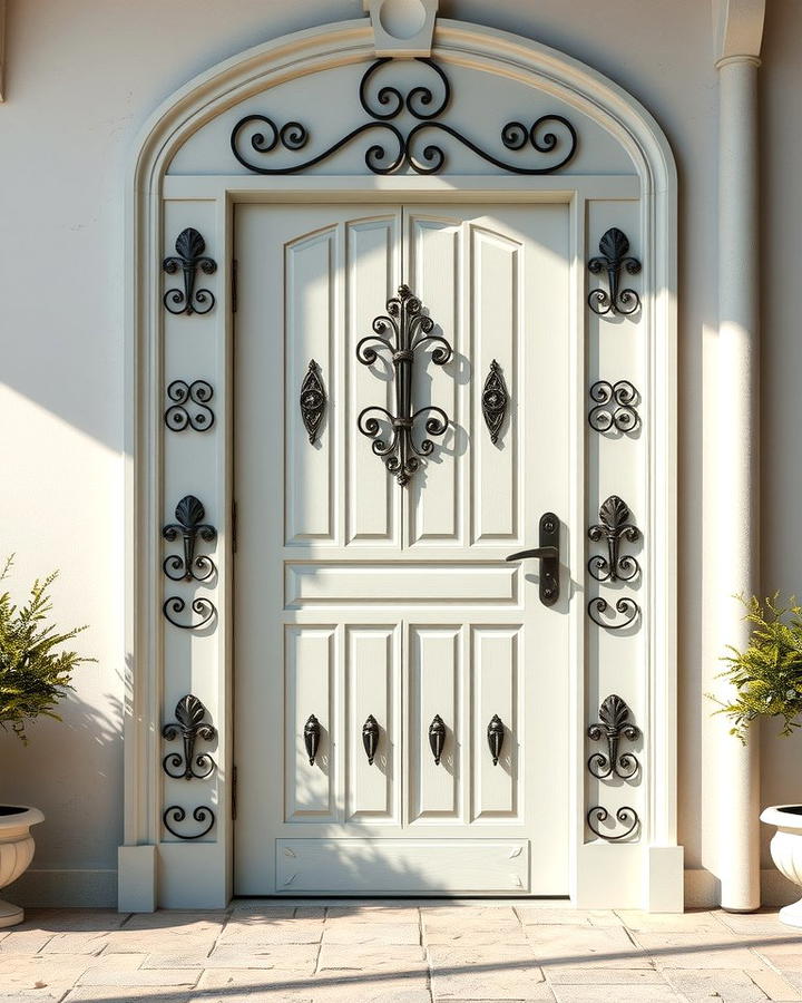 Light Grey with Wrought Iron Details