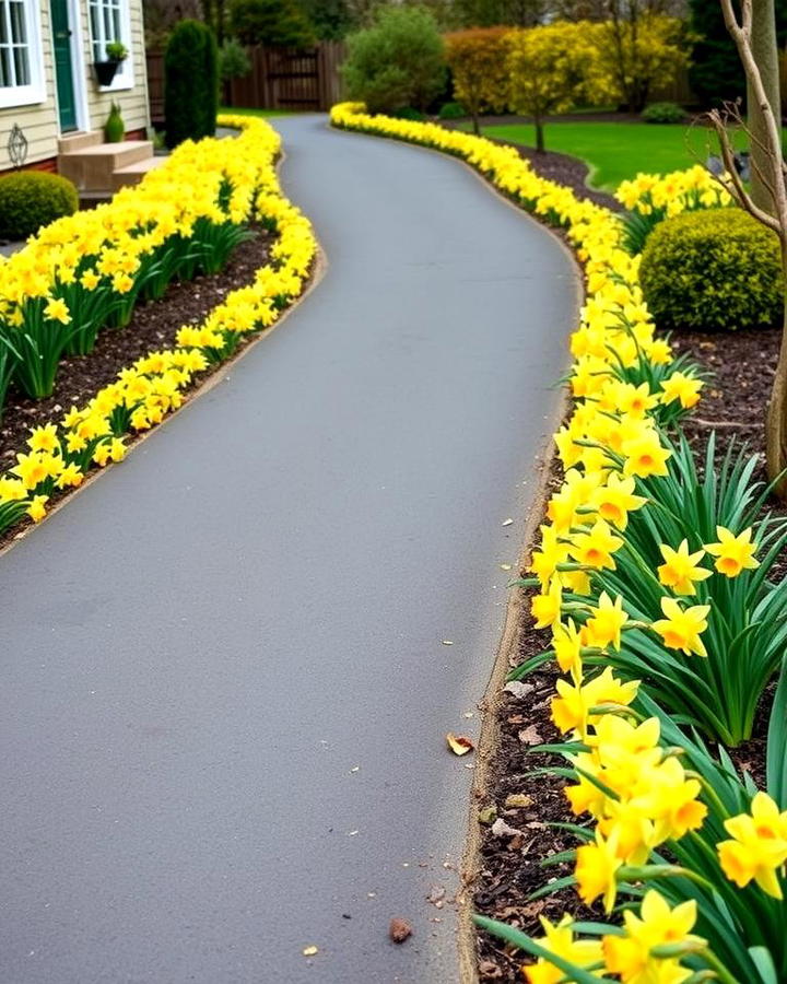 Line Driveways with Daffodils