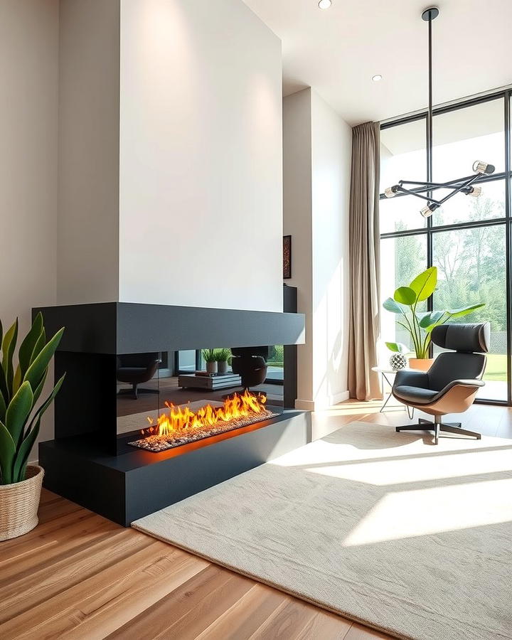 Linear Gas Fireplace for a Sleek Look