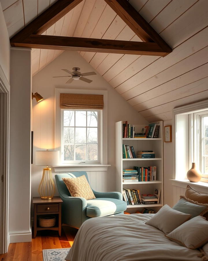 Loft Bedroom with a Reading Nook