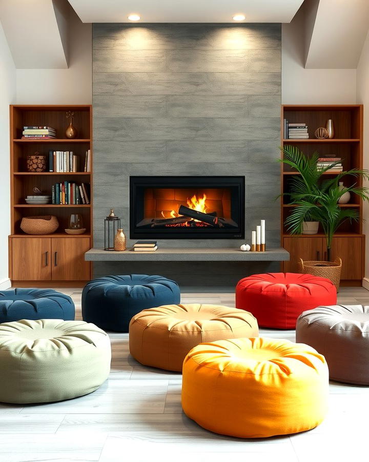 Low Poufs for Casual Comfort