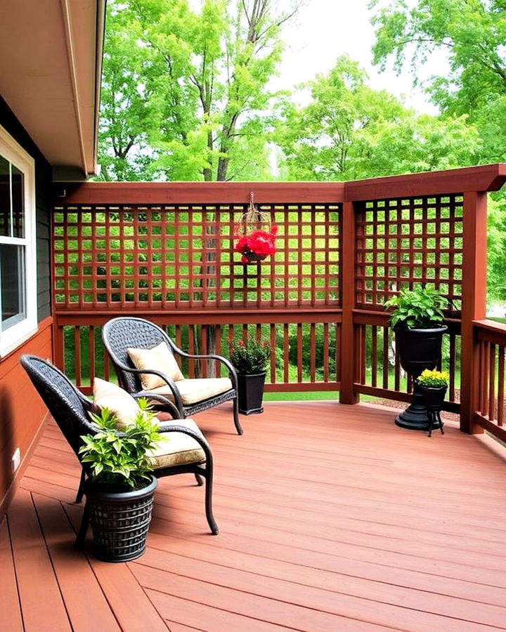 Low maintenance Vinyl Lattice for Deck