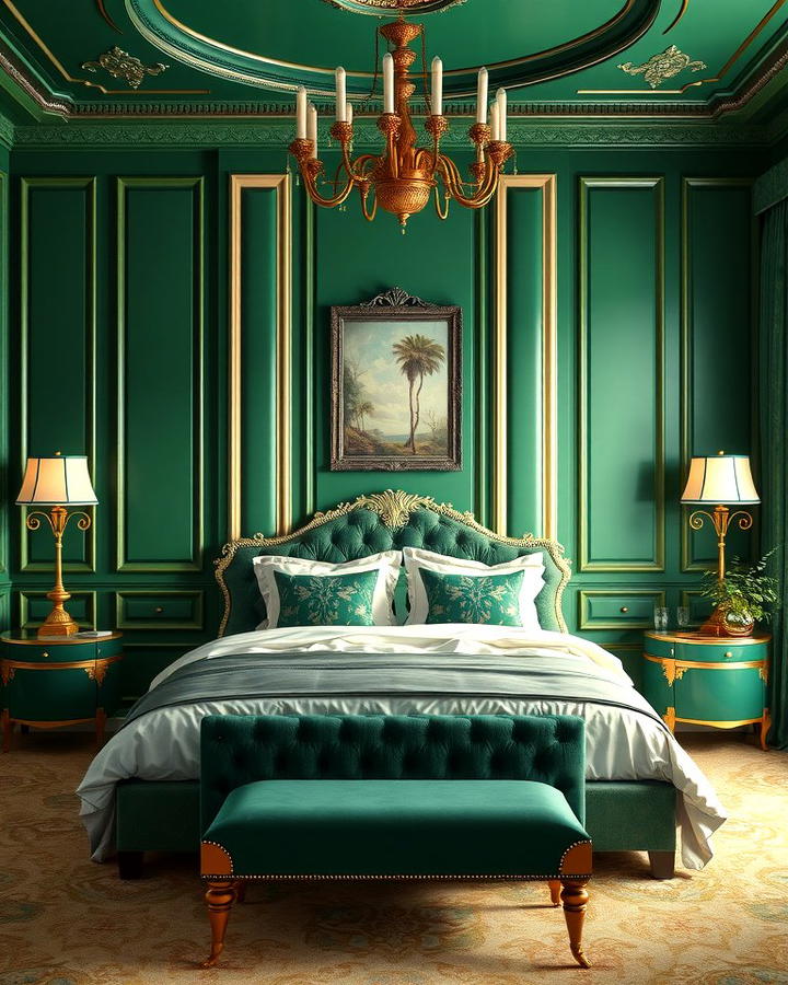 Luxurious Emerald and Cream