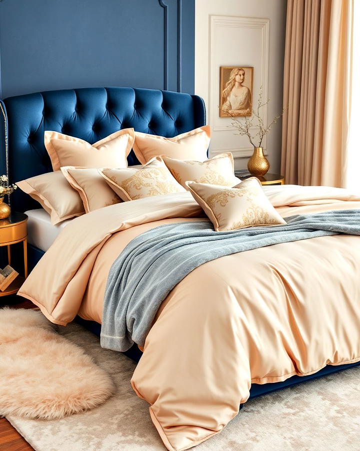 Luxurious Layers Bedroom With Velvet and Satin