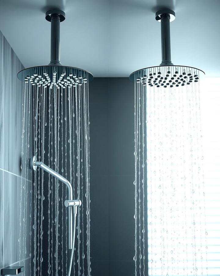 Luxurious Rainfall Double Showerheads