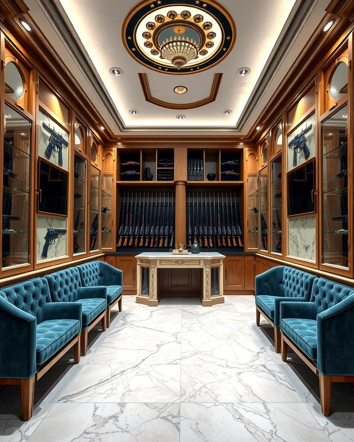 Luxury Gun Room with Elegant Finishes