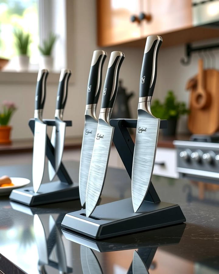 Magnetic Knife Stands with Angled Design