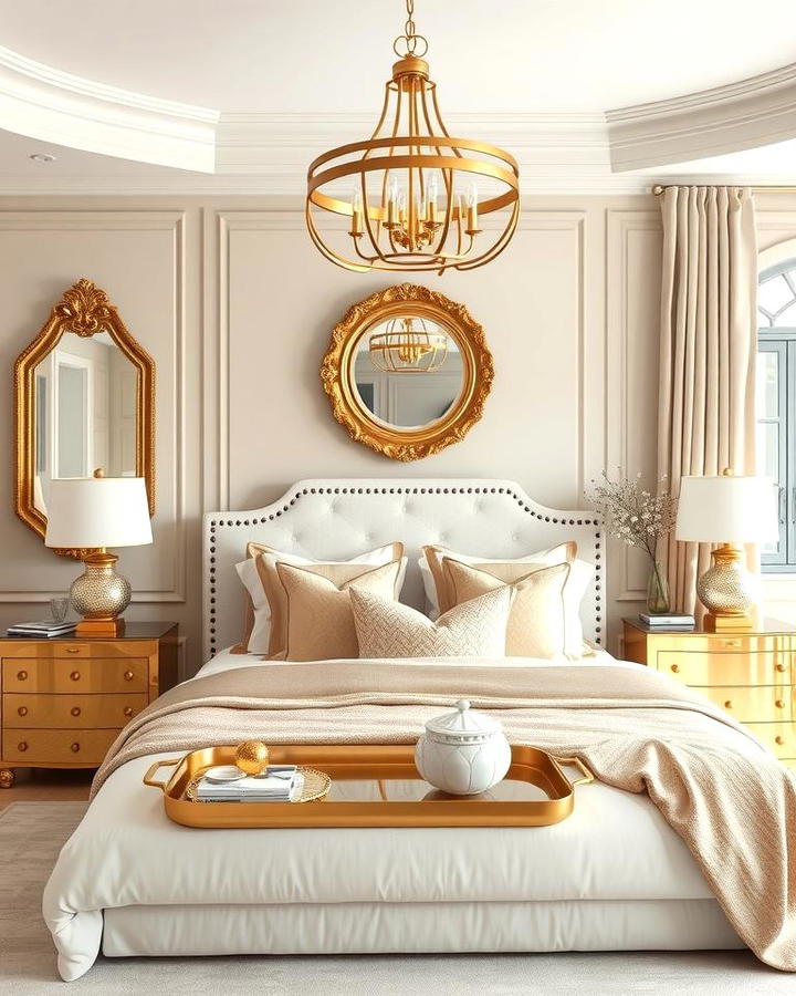 Magnolia and Gold Accents for Luxury