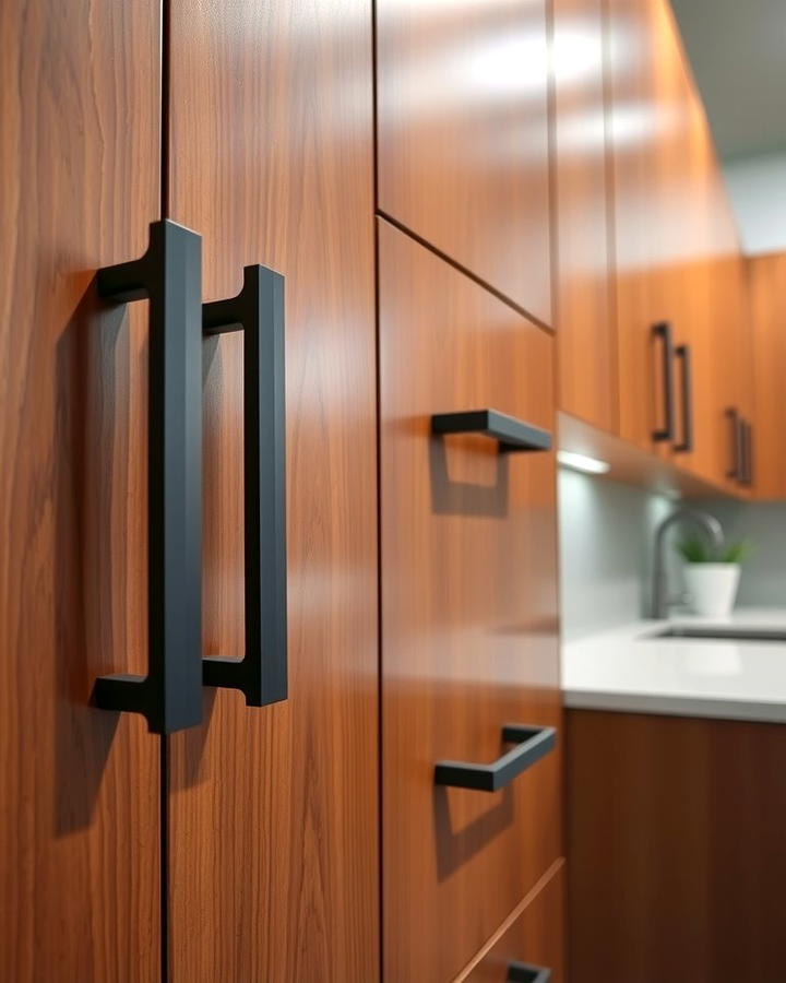 Maple Cabinets with Bold Hardware