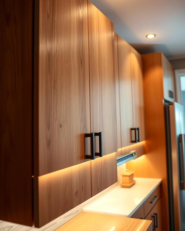 Maple Cabinets with Built In Lighting