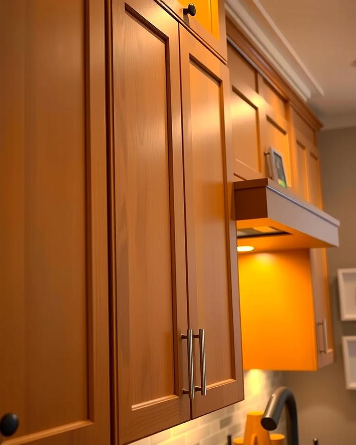 Maple Cabinets with Integrated Lighting