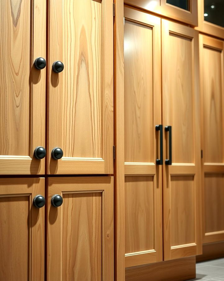 Maple Cabinets with Unique Hardware