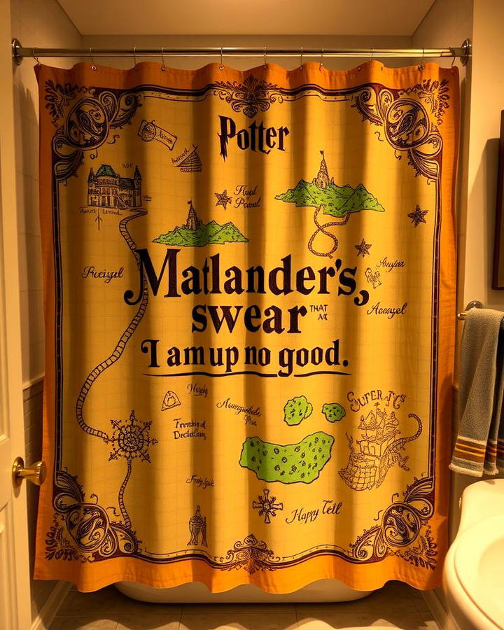 Marauders Map Shower Curtain