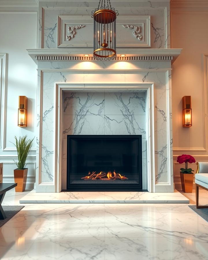 Marble Clad Fireplace