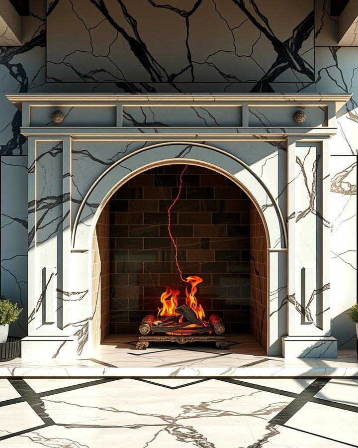 Marble Fireplaces with Geometric Designs