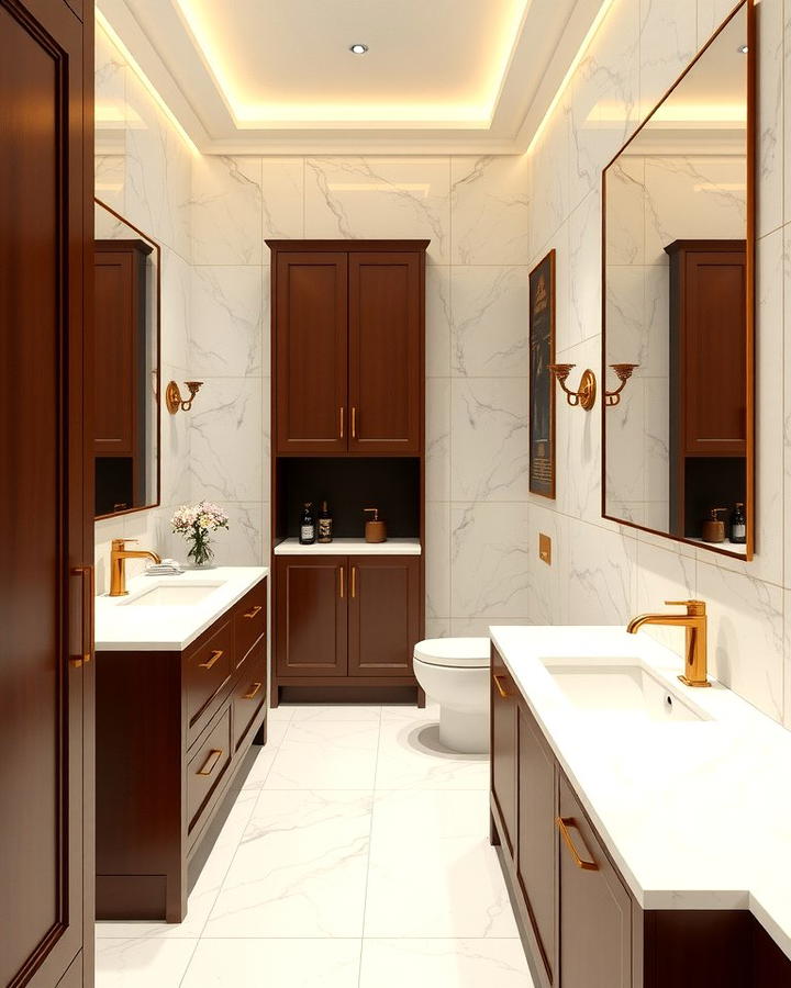 Marble and Brown Combination