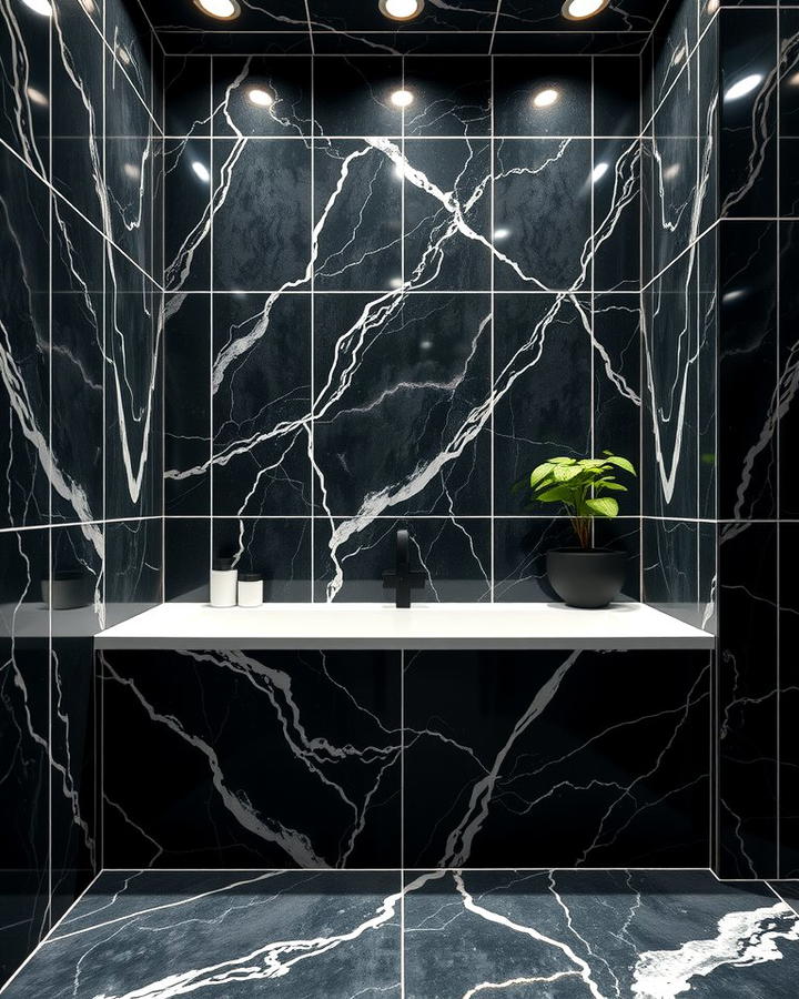 Marble with Dark Veins