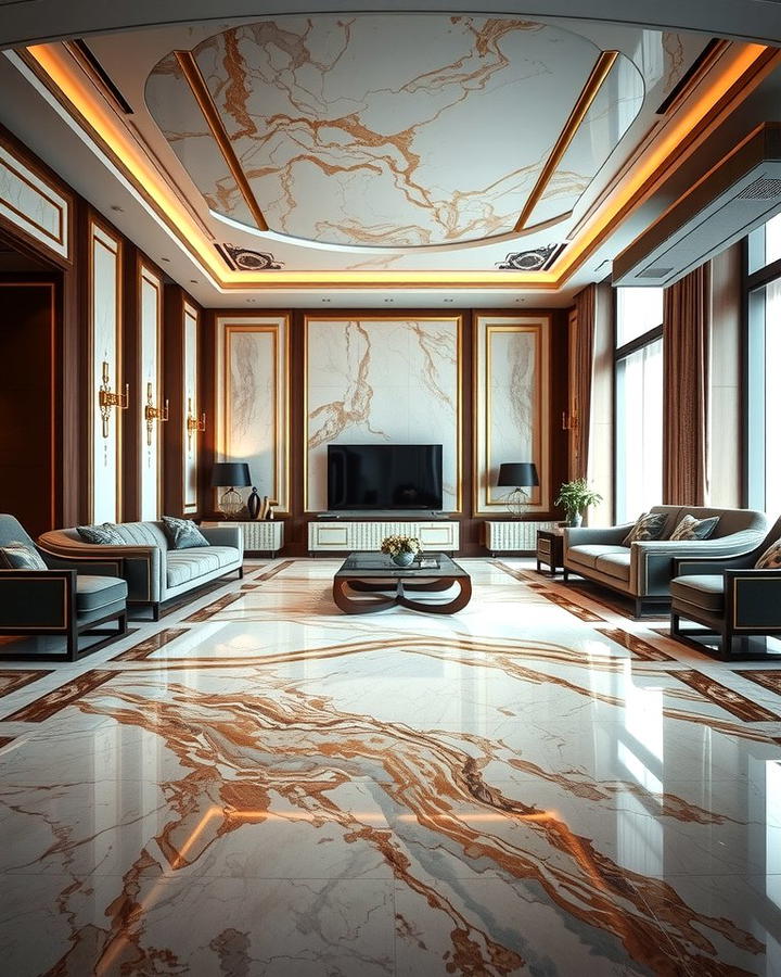 Marble with Gold Veining for Luxury