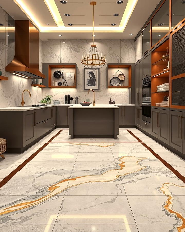 Marble with Metallic Accents