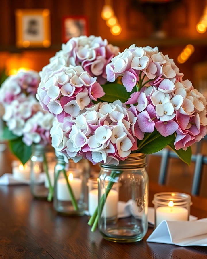 Mason Jar Hydrangea Charm