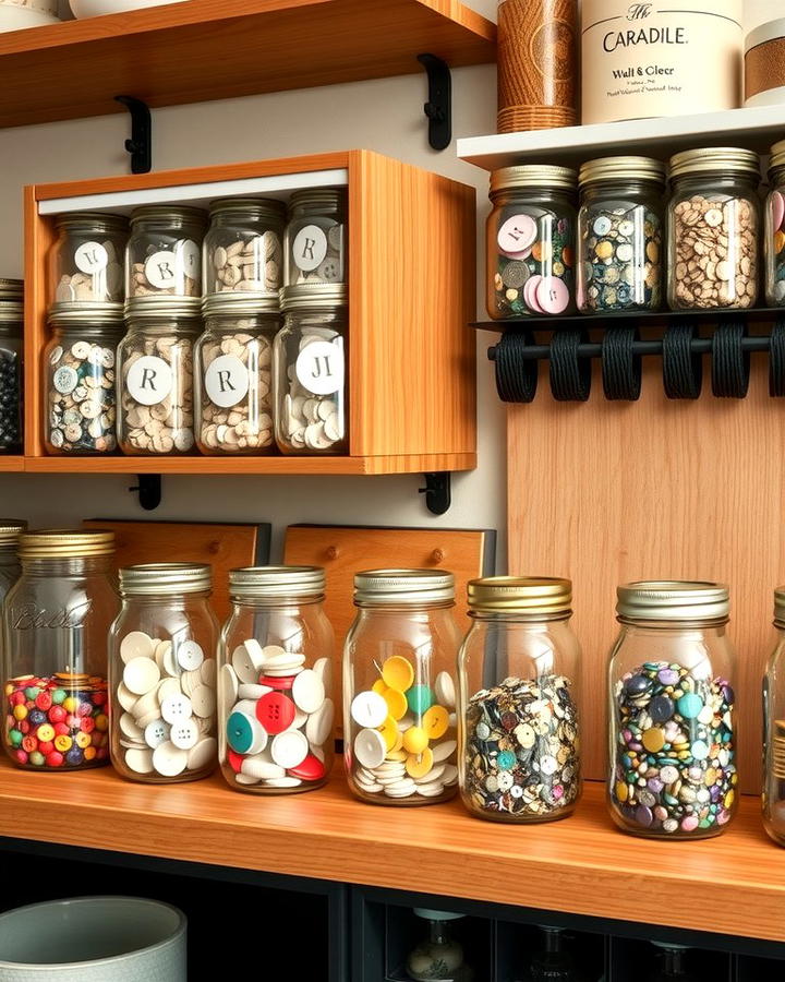 Mason Jars for Small Item Storage