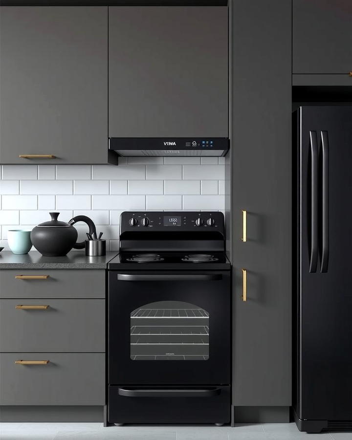 Matte Black Appliances for a Seamless Look