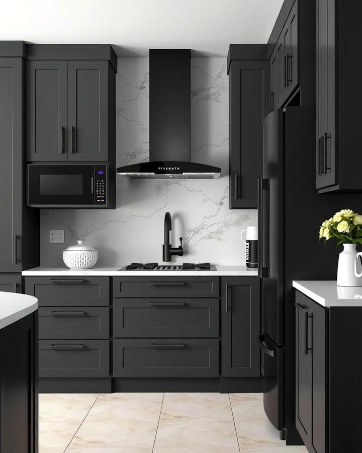 Matte Black Appliances for a Sophisticated Look