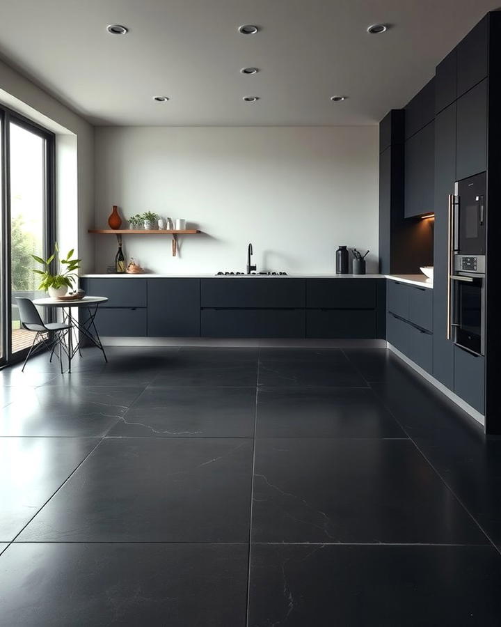 Matte Black Concrete Floors