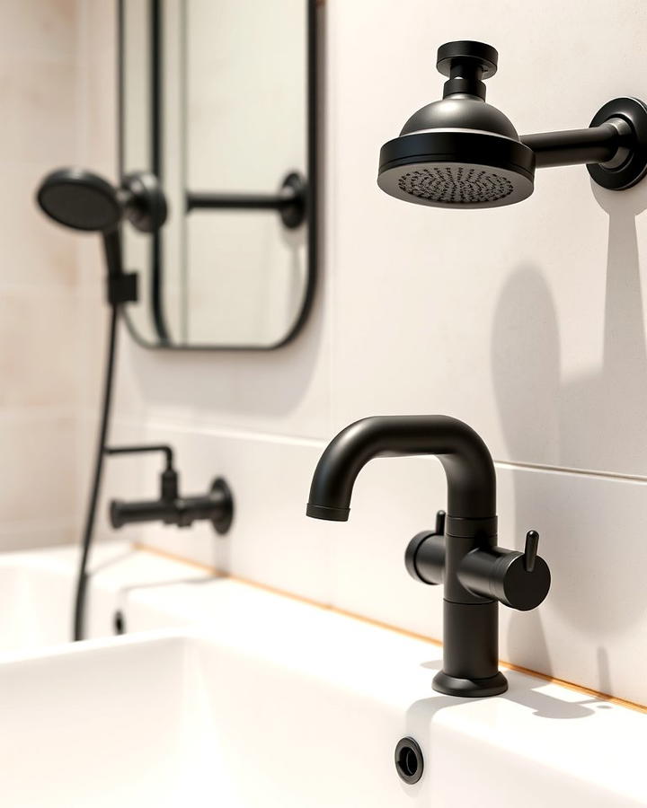 Matte Black Fixtures for Modern Appeal