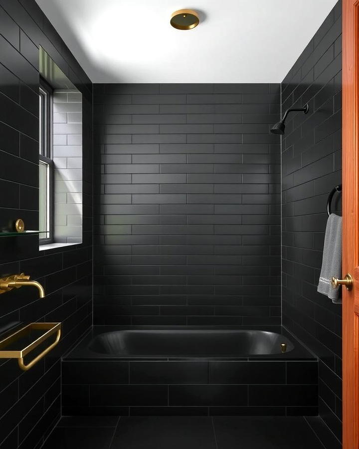 Matte Black Tiles for a Modern Touch