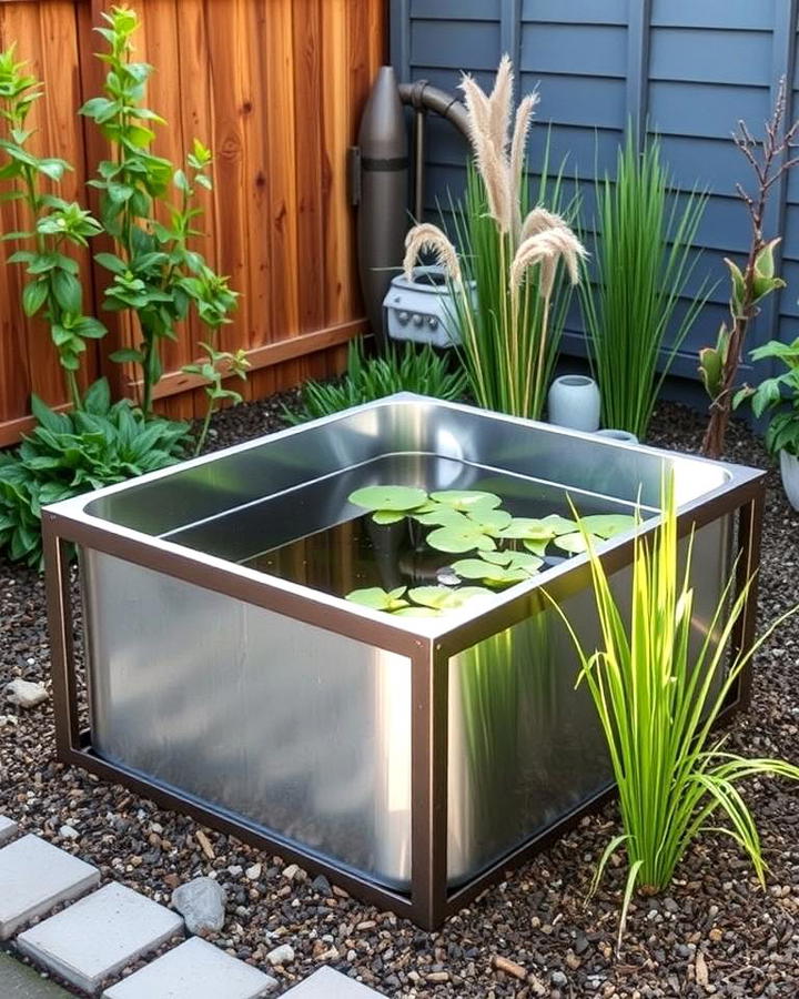 Metal Framed Raised Garden Pond