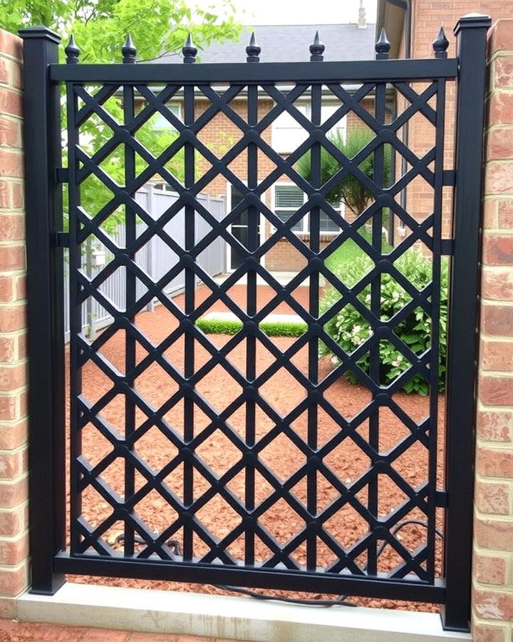 Metal Lattice Fence