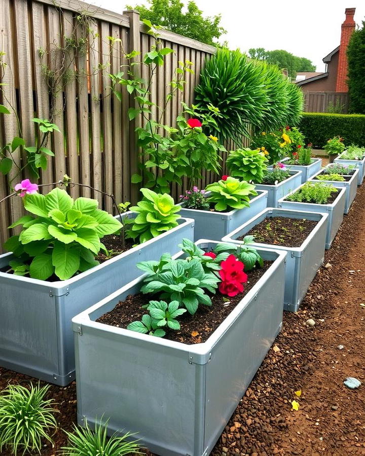 Metal Trough Raised Beds