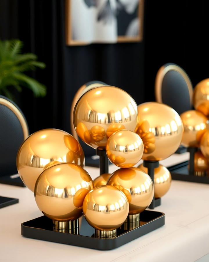 Metallic Ball Centerpieces