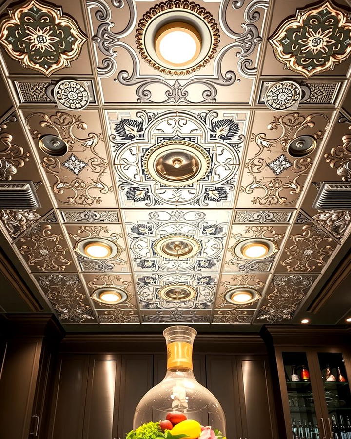 Metallic Ceiling Accents