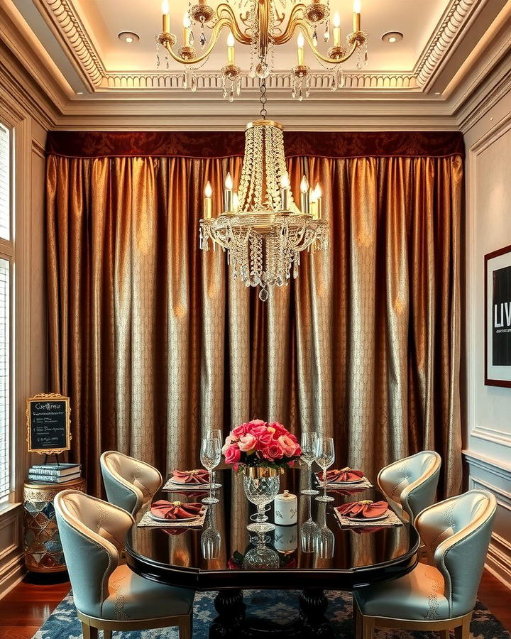 Metallic Curtains for a Glamorous Touch