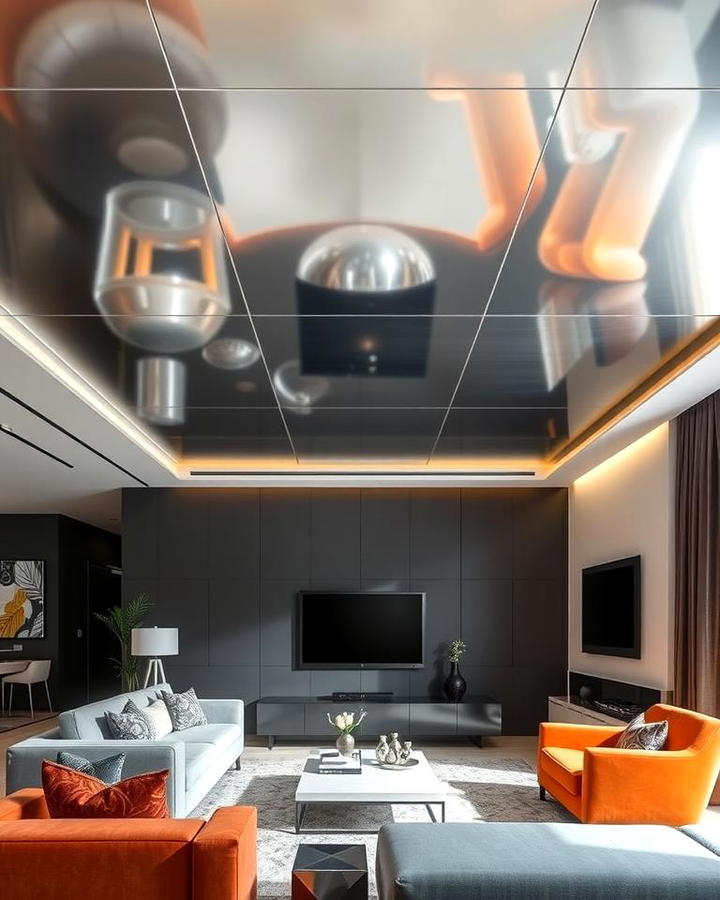 Metallic Finish Ceiling