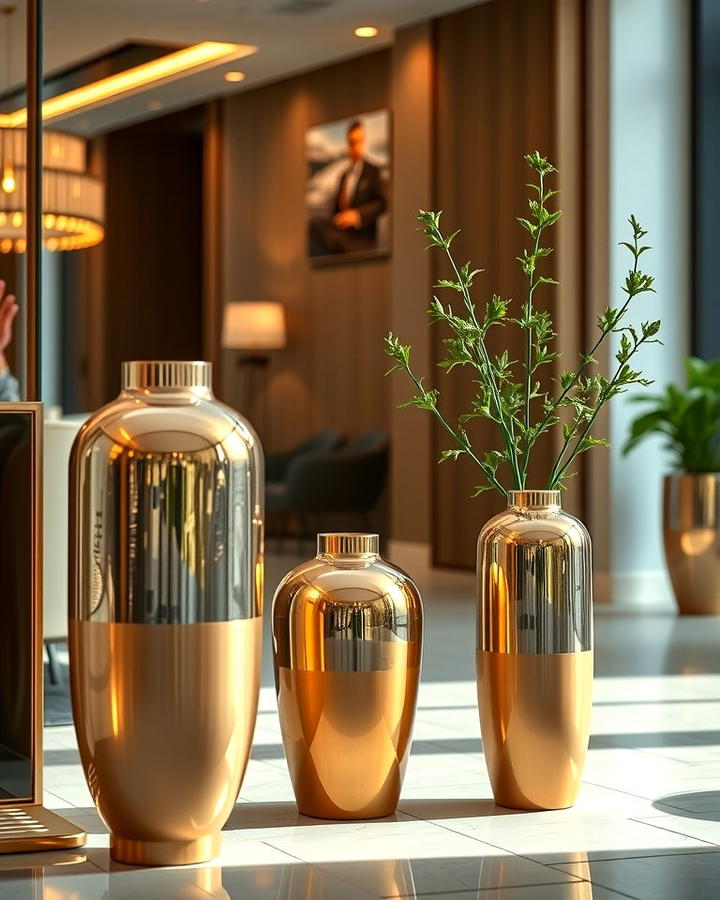 Metallic Vases for a Luxurious Touch