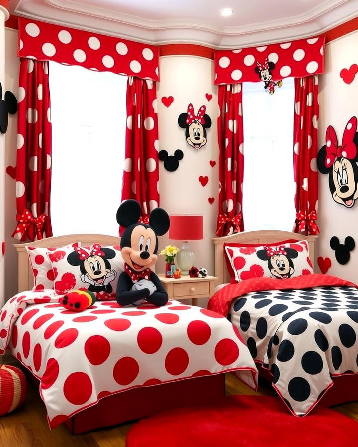 Mickey and Minnie Inspired Bedding