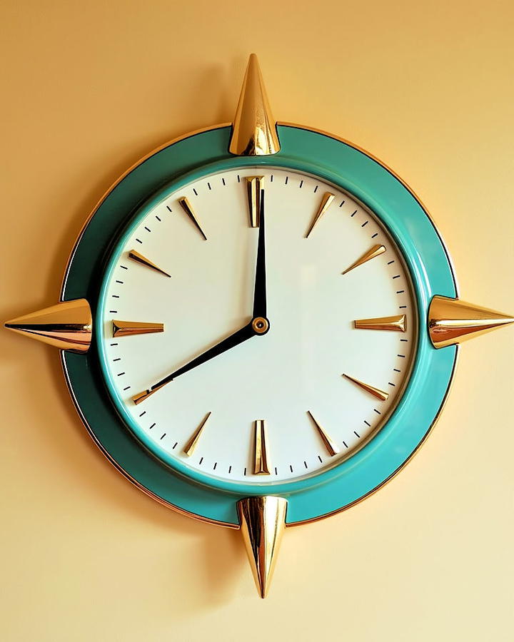 Mid Century Kitchen Wall Clock