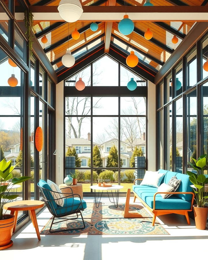 Mid Century Modern Glass Porch