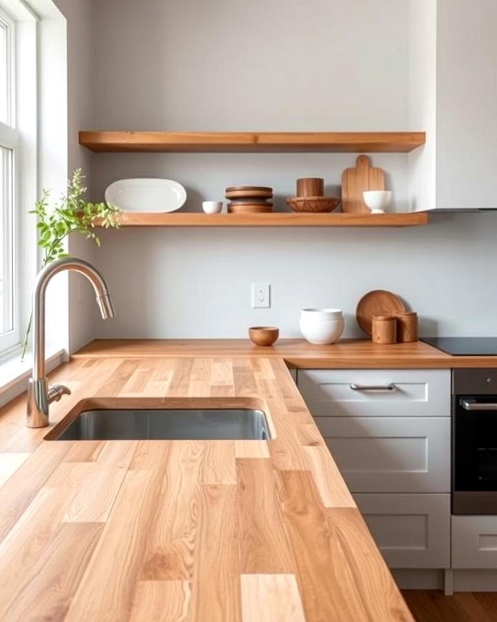 Minimalist Appeal with Flat Grain Countertops