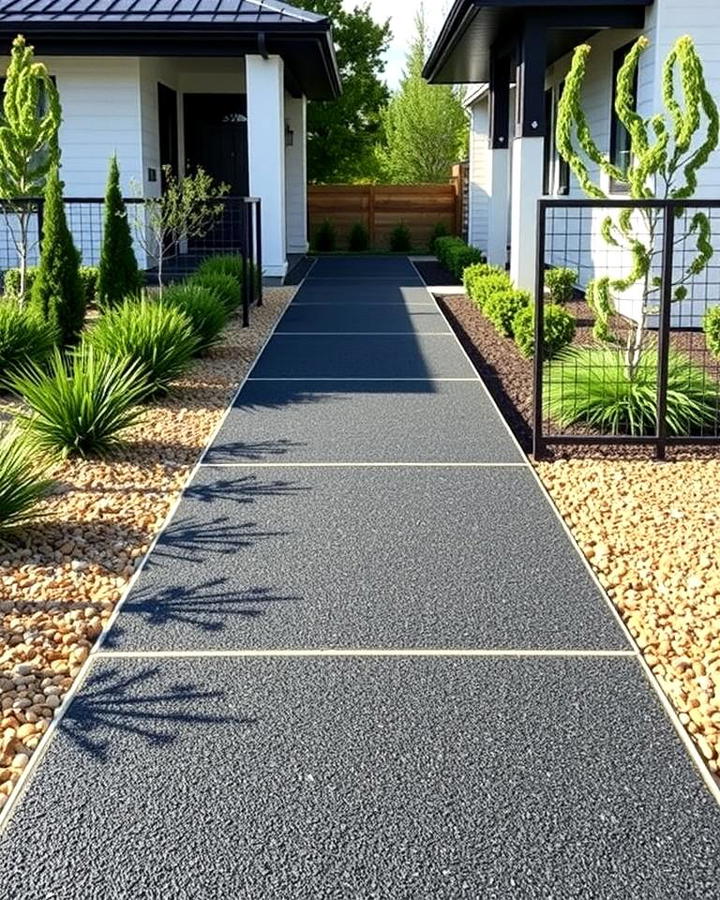 Minimalist Asphalt Walkways with Clean Lines