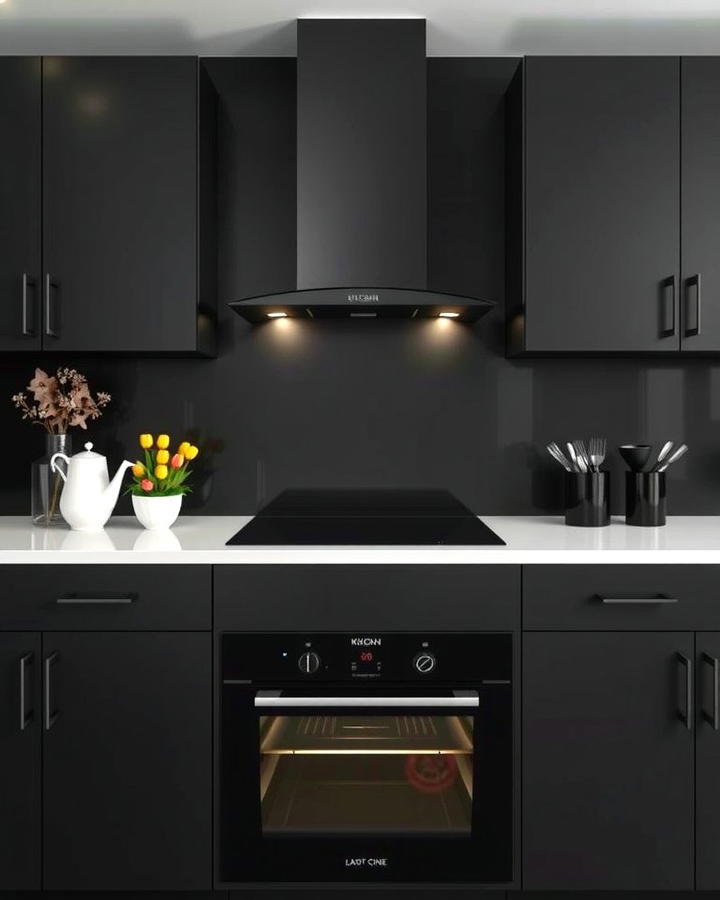 Minimalist Black Backsplash