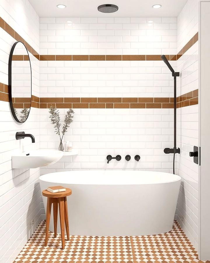 Minimalist Brown and White Tiles