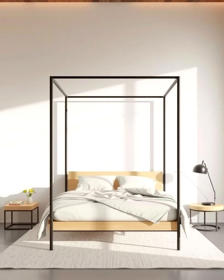 Minimalist Canopy Bed Design