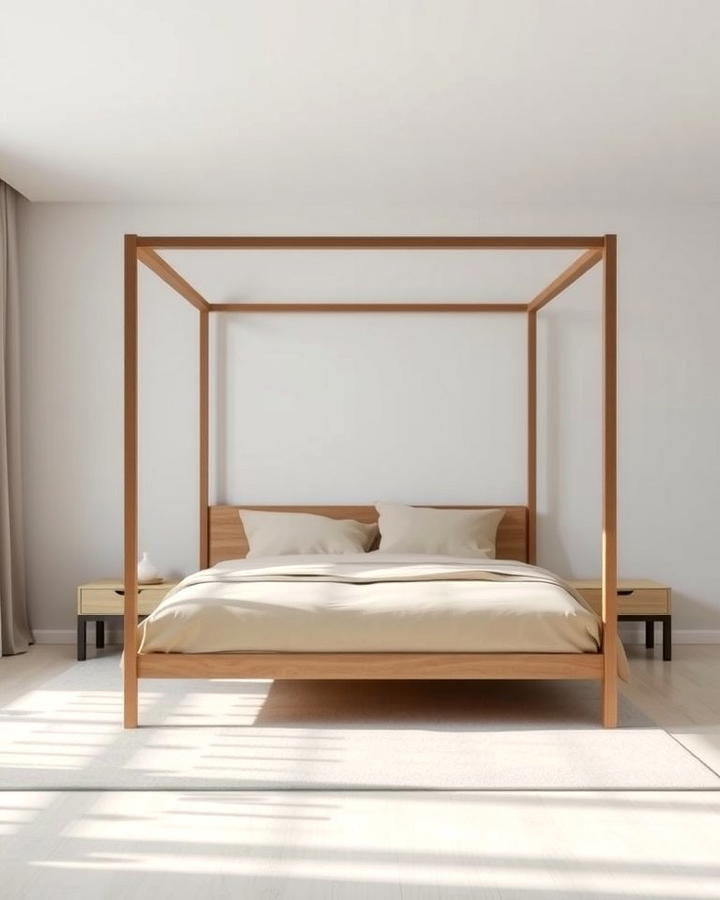 Minimalist Canopy Bed Frame