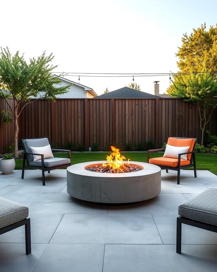 Minimalist Concrete Fire Pit